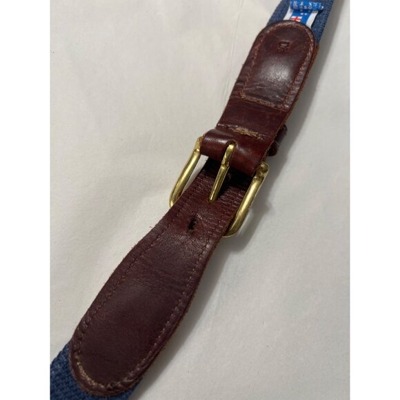 Preston New England Nautical Flag Belt Brass Buckle Size 40 - Picture 4 of 7